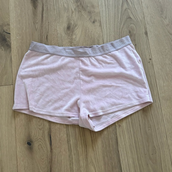Juicy Couture Pink Rhinestone Pajama Shorts Size XL Y2K Lounge - Picture 2 of 4